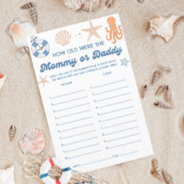 Chá de fraldas De Praia Adivinha O Jogo Da Idade