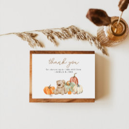 Chá de fraldas de Pumpkin no Cartões de agradecime