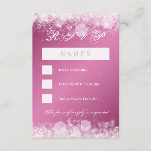 Chá de fraldas de RSVP Noite Sparkle Rosa