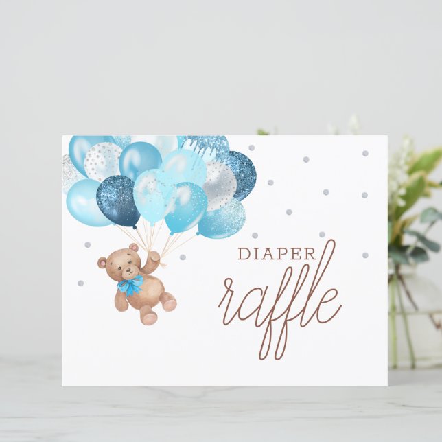 Chá de fraldas de Sinal de Fralda do Urso de Teddy (Em pé/Frente)