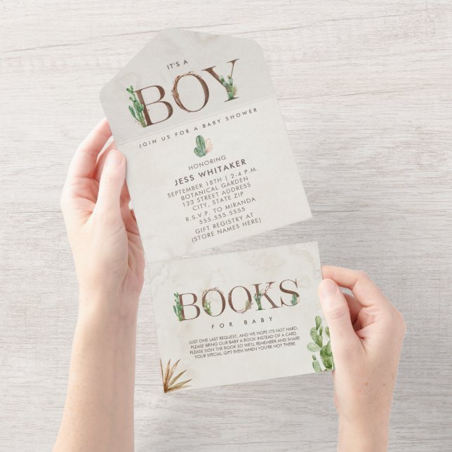 Chá de fraldas de Solicitação do Livro Cactus (Tearaway)