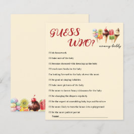 Chá de fraldas De Sorvete De Aquarela Adivinha Que