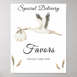 Chá de fraldas de Stork - Favorece Poster