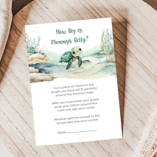 Chá de fraldas de Tartaruga-do-mar Como Grandes Mo (Sea Turtle Baby Shower Game)