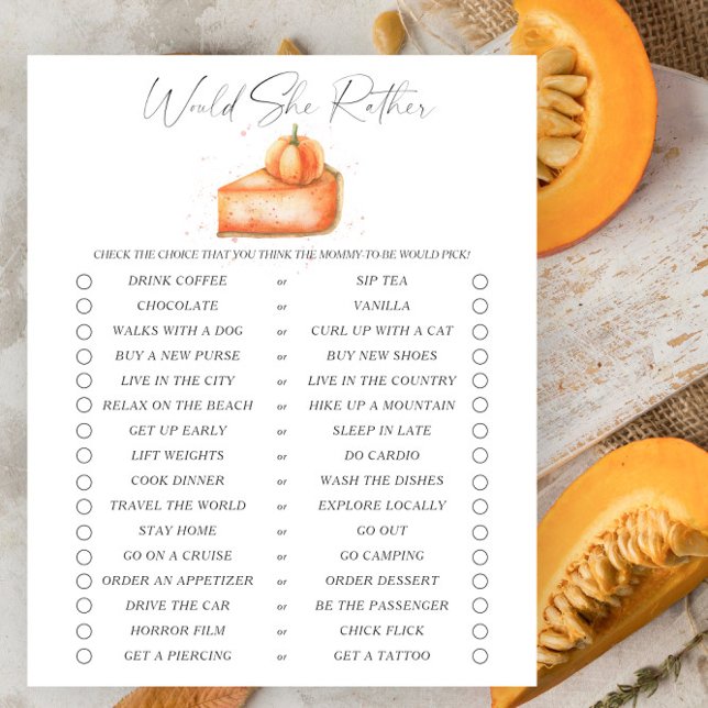 Chá de fraldas de torta de abóbora Ela Preferencia (Criador carregado)