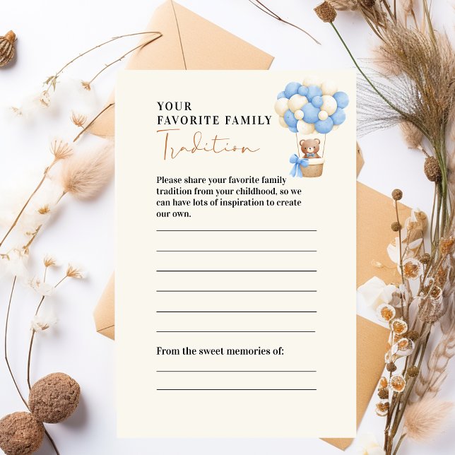 Chá de fraldas de Tradição da Família Urso Azul Do (Criador carregado)