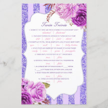 Chá de fraldas de Twin Bebê Editável com Resposta