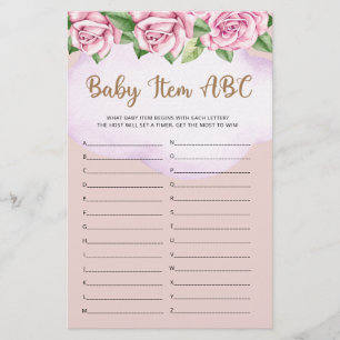 Chá de fraldas de ursinho Bebê Item ABC Jogo