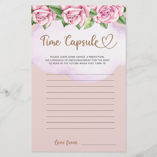 Chá de fraldas de ursinho Cápsula (Frente)