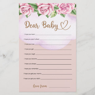 Chá de fraldas de ursinho Caro Querido Querido Que