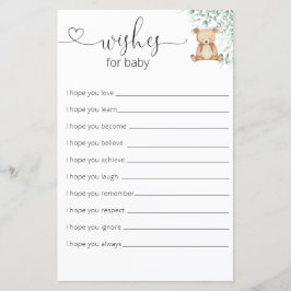 Chá de fraldas De Urso De Teddy Greenerado Deseja