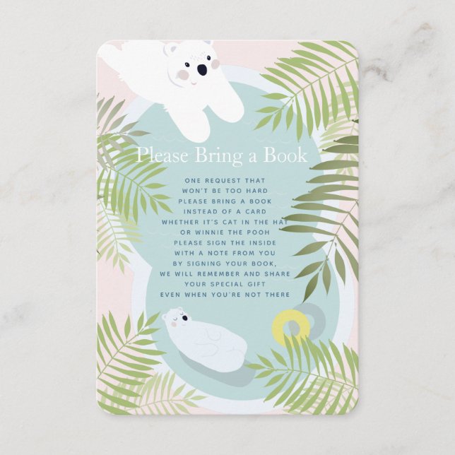 Chá de fraldas de Urso Polar Traga um Cartão de Li (Frente)