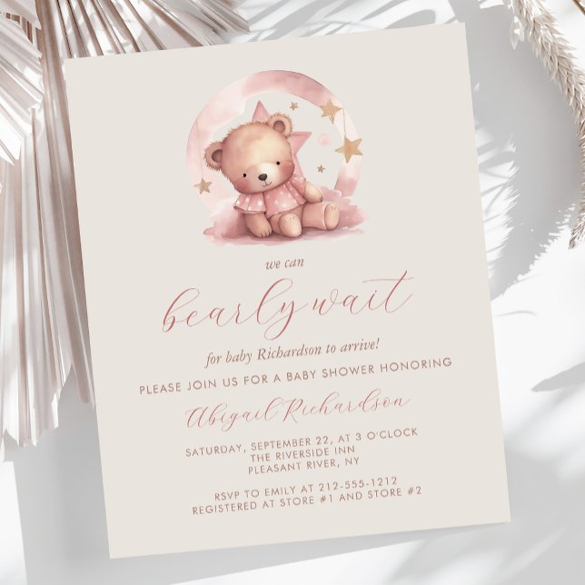 Chá de fraldas de Urso Rosa Rosa de Espera do Orça (Criador carregado)