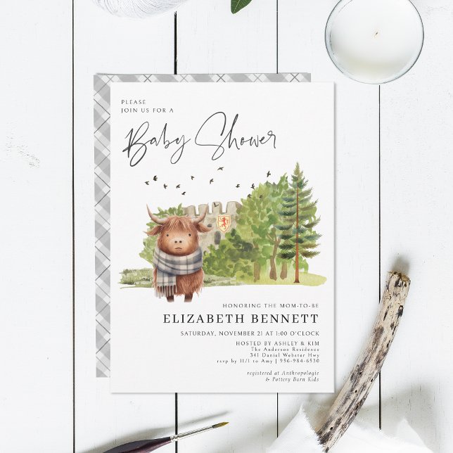 Chá de fraldas de Vaca em Highland Watercolor (Criador carregado)