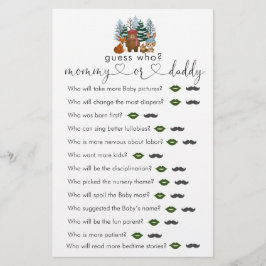 Chá de fraldas De Woodland De inverno Adivinha Que