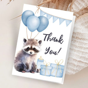 Chá de fraldas de Woodland Raccoon, Cartões de agr
