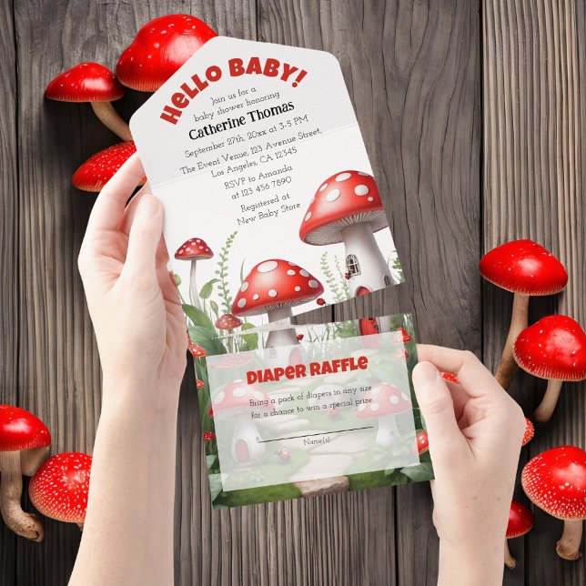 Chá de fraldas de Woodland Red Mushroom Fungi (Criador carregado)