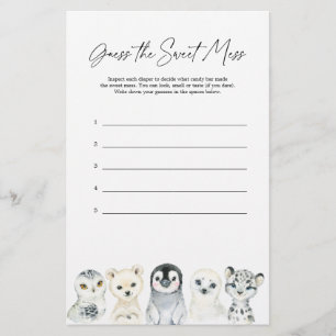 Chá de fraldas Do Ártico Adivinha A Doce Mess