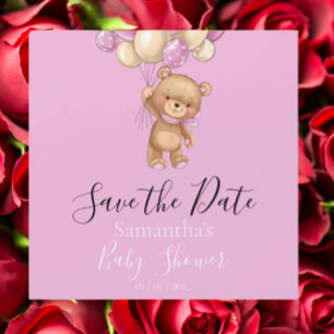 Chá de fraldas do balão rosa do Urso de Teddy Salv
