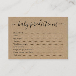 Chá de fraldas do cartão da previsão do bebê -