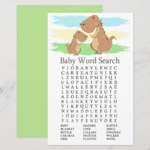 Chá de fraldas do Dinossauro T-rex Jogo de Pesqui