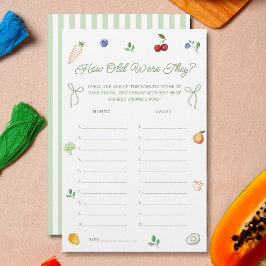 Chá de fraldas do mercado de agricultores adivinha