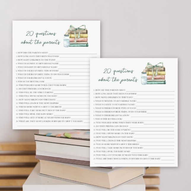 chá de fraldas do storybook - 20 perguntas sobre o (Criador carregado)