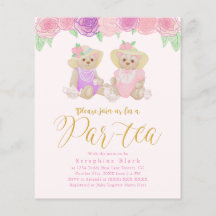 Chá de fraldas do Tea Party Bears