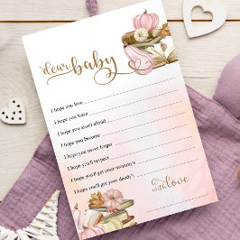 Chá de fraldas do Tema do Livro de outono deseja o