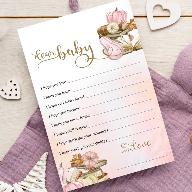 Chá de fraldas do Tema do Livro de outono deseja o (Criador carregado)