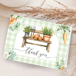 Chá de fraldas Dobrado Localmente Obrigado Cartões