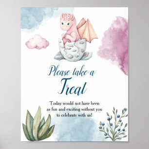 Chá de fraldas Dragão Tome um Sinal de Poster de T