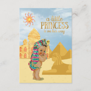Chá de fraldas Egípcio Convite à Princesa Egípcia
