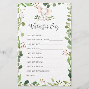 Chá de fraldas Elefante Deseja Bebê