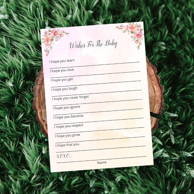 Chá de fraldas Elefante Deseja O Cartão De Bebê (Criador carregado)