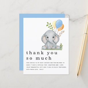 CHÁ DE FRALDAS Elefante do ORÇAMENTO Azul Obriga
