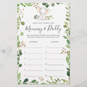 Chá de fraldas Elefante Quantos Anos Eles Tinham U