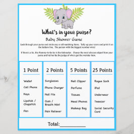 Chá de fraldas Elefante Que Está No Jogo Da Bolsa