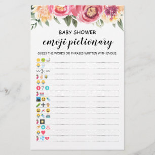 Chá de fraldas Emoji Pictionary com o jogo Respost