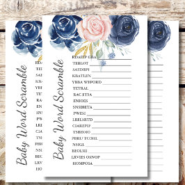 Chá de fraldas Esmagar Marinho do Jogo Cor-de-rosa