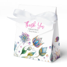 Chá de fraldas Favoritos Caixas de Aquarela Florai