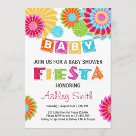 Chá de fraldas Fiesta convite para chá de fraldas