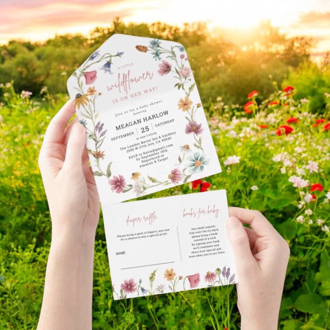 Chá de fraldas Floral de Flor Selvagem (Criador carregado)
