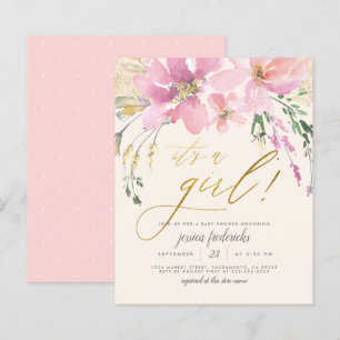 Chá de fraldas Floral do Creme de Orçamento e Meni