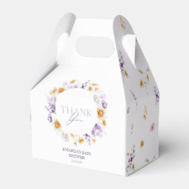 Chá de fraldas Floral Obrigado Caixa De Presente