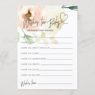 Chá de fraldas Floral Quer Um Cartão De Jogo Para