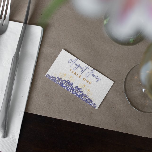 Chá de fraldas Flores roxas Mesas Cartões planos (Criador carregado)