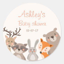 Chá de fraldas florestal favorece etiqueta Sticker