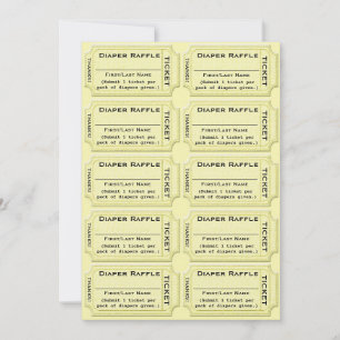 Chá de fraldas fralda de Bilhetes Raffle