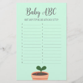 Chá de fraldas Game Baby ABC Flyer